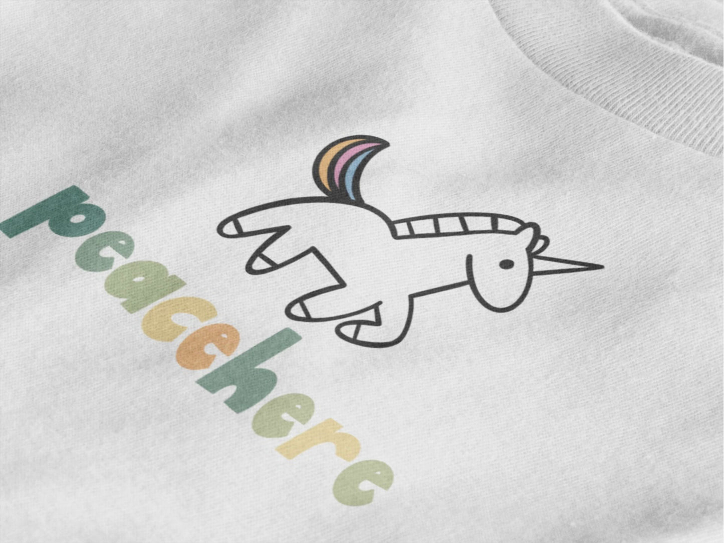 UNICORN TEE WHITE | PEACEHEREx LilBear