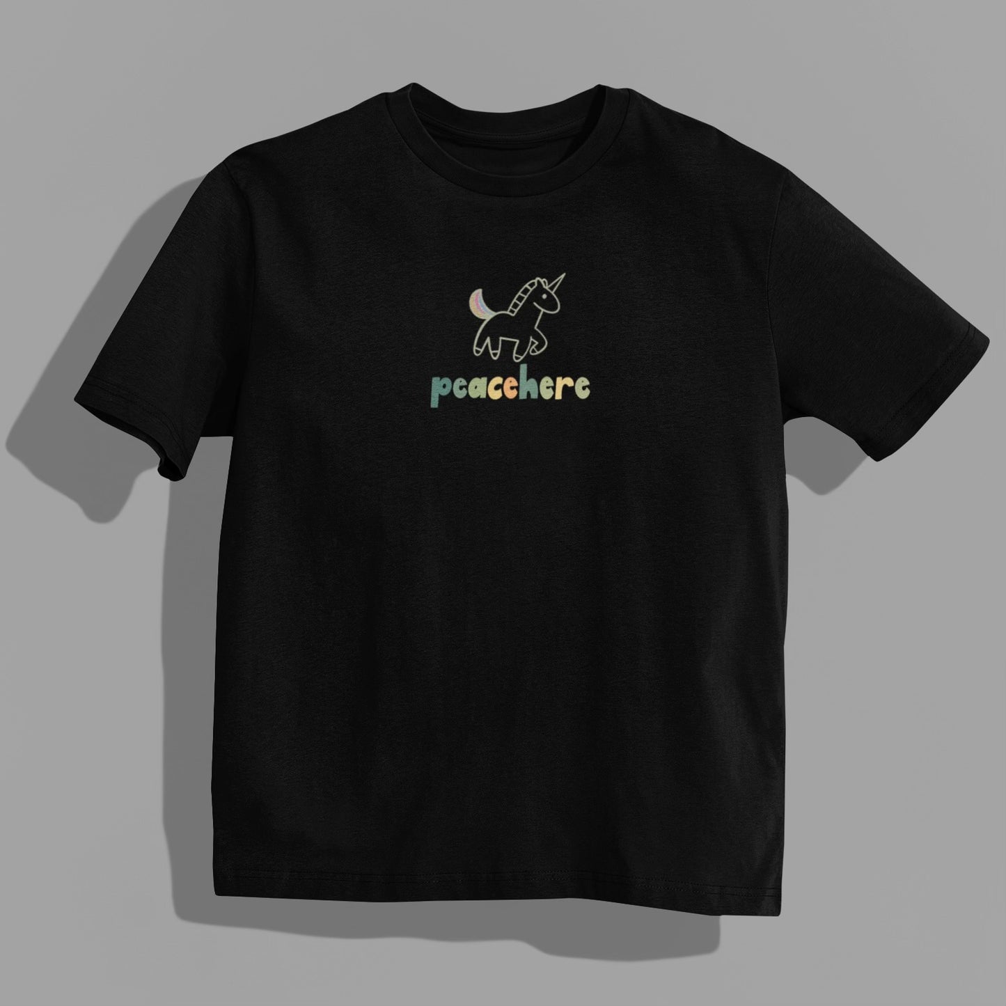 UNICORN TEE BLACK | PEACEHEREx LilBear