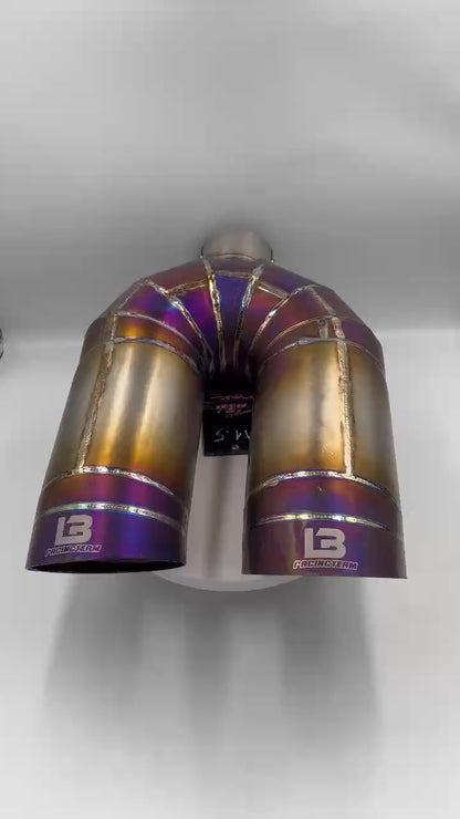 Dual Burn Tip Titanium Exhaust Custom by LB RACING